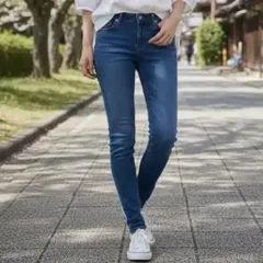 ZARA Trafaluc ブルーウォッシュ スキニーフィットジーンズ Sのサムネイル