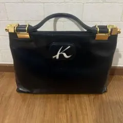 Kitamura ハンドバッグ ブラック ゴールド金具 ポーチ付きのサムネイル