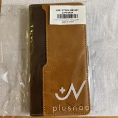 【新品】iPhone 13ProMax 手帳型ケース ブラウン×ゴールド