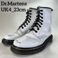 UK4_23cm Dr.Martens 8EYE BOOTS 8ホールブーツ 白のサムネイル