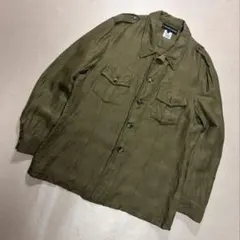 G.GUAGLIANONE イタリア製 リネン/レーヨン ミリタリージャケット
