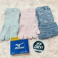 新品　Mizuno 5本指ソックス 3足セット 23-25cm レディース靴下