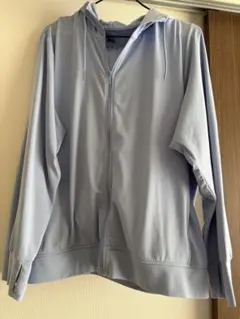 AIRism フルジップフードパーカー 3XL ライトブルー