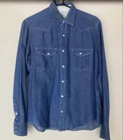 nano universe ナノユニバース　デニム長袖シャツ　男女