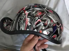 バイク用 ハーフヘルメット 半帽 マットブラック ブルドッグ柄XL59-60cm バイク用 ハーフヘルメット 半帽 マットブラック ブルドッグ柄XL59