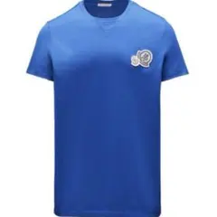 ★定価58,300円★MONCLER ワッペンTシャツ ブルー モンクレール Ｍ