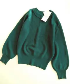 新品★VIS 綺麗色リブニット　グリーン