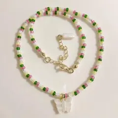 no.181／a'moureve ビーズネックレス　ハンドメイド