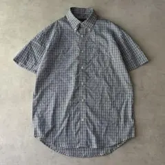 00s vintage 青緑チェック シャツ 半袖 ストリート cityboy