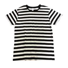 ボーダーTシャツ　ブラック×ホワイト　シンプル　古着8#b