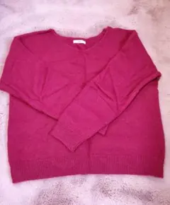 テチチ　アンゴラ混ニット　ワインレッド