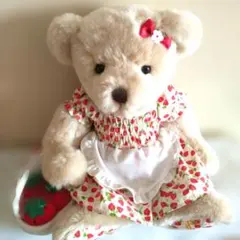Harrods テディベア ぬいぐるみ ストロベリー柄のサムネイル