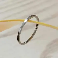 스테인레스 링 심플 각 링 1mm 반지 핑키 링 여성 링