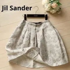 訳ありJil Sander  シックな花柄♡ オールシルクの巻きスカートのサムネイル