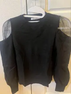 美品　SNIDEL 肩チュール　ニット