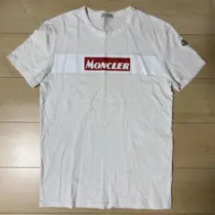美品〕MONCLER ホワイト ロゴ Tシャツ M プリント 3S44 - メルカリ