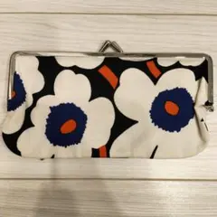 マリメッコ marimekko がま口ポーチ ウニッコ 横長