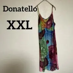 1点物❣海外古着✨Donatello XXL マルチカラー キャミ ワンピース