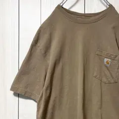 美品 Carhartt カーハート Tシャツ 半袖 胸ポケット ワンポイント