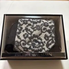 新品 PIERRE BALMAIN レースポーチ＆タオルハンカチセット ブラックのサムネイル