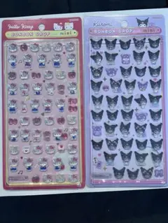 サンリオ ボンボンドロップシールミニ クロミ キティ2枚セット