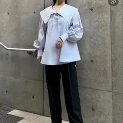 タグ付✨CLANE BIG COLLAR DRAWSTRING BLOUSE