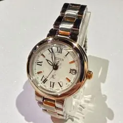 CITIZEN XC 腕時計 ホワイト文字盤 電波ソーラー クロスシー