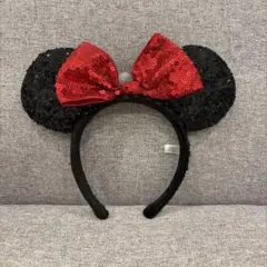 ディズニー カチューシャ スパンコール ミニー