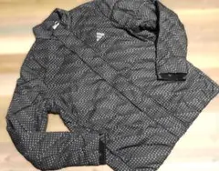 XL⛳️アディダス⭐adidas GOLF BOS総柄 保温中わたジャケット 黒