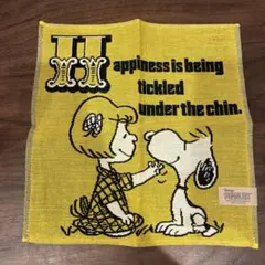 【新品未使用】PEANUTS スヌーピー ガーゼハンカチ イエロー