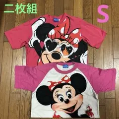 東京ディズニーリゾート/ミニー・マウス プリント TシャツSピンク二枚組