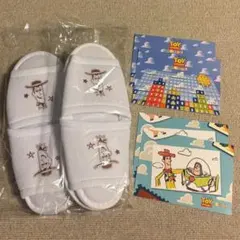 トイストーリーホテル アメニティ スリッパ ポストカード 2種 ディズニーホテル