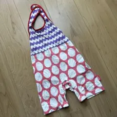 70 80 90 アロハロハ　ビブパ　ロンパース　オシャレ　可愛い　ドット