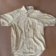 Crocodile 半袖シャツ チェック ベージュ M