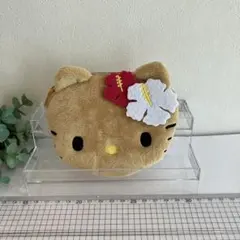ハローキティ フェイスポーチ ハイビスカス 1点