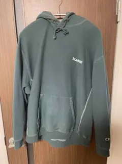 XLARGE × Champion リバースウィーブ パーカー XL グリーン