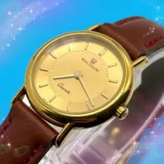 《稼働品》 ウォルサム レディース腕時計 防水 ゴールド系文字盤 クオーツのサムネイル