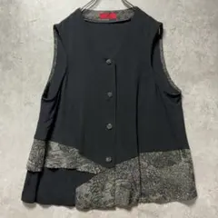 AYAKO KOSHINO コシノアヤコ　和柄 ベスト ジレ ちりめん　縮緬