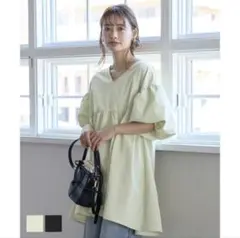 完売品 西野未姫さん着用　coca パフスリーブ　Vネックブラウス L 美品