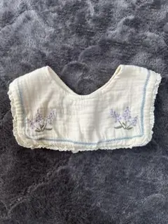 juo 花柄刺繍 ラベンダー　スタイ　付け襟のサムネイル