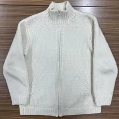 美品　OLD UNIQLO 紺タグ　ジップアップ ハイネックセーター　旧タグ