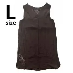 リネン Vネック チュニック 茶色 レイヤード 重ね着 秋服