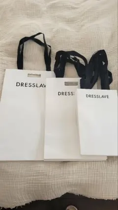 DRESSLAVE ショップ袋 ３サイズ ９枚セット