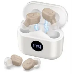 集音器 イヤホン ベージュ Type-C充電式 プレゼント ギフト