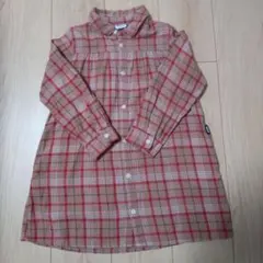 BREEZE チェック柄 長袖シャツワンピース 120