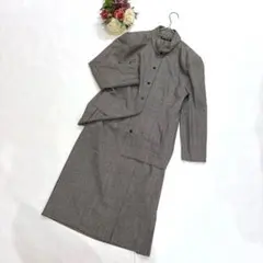 ブレッケンリッジ（9）千鳥格子 毛100 ミモレ丈スカートセットアップ レトロ