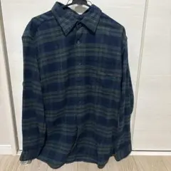 UNIQLO ネイビーとグリーンのチェック柄 XL