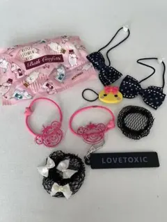 ヘアーアクセサリーセット　LOVETOXIC メゾピアノ　ほっぺちゃん　お団子等