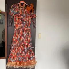 社交ダンス用ドレス 多色 フラワーパターン