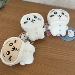 ちいかわにかぶられたぷちミニマスコット　ちいかわ　ハチワレ　うさぎ